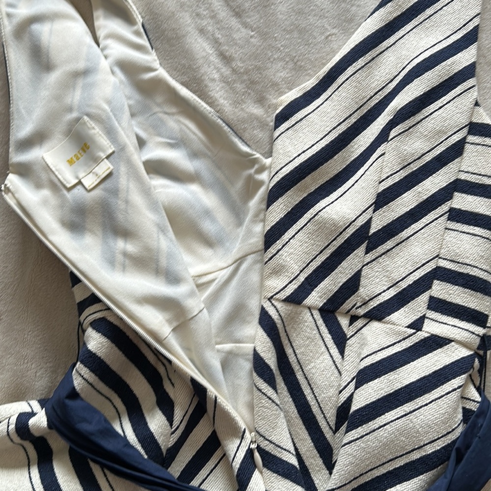 Anthropologie Maeve Nautical Peplum Top - 6 - Picture 7 of 7